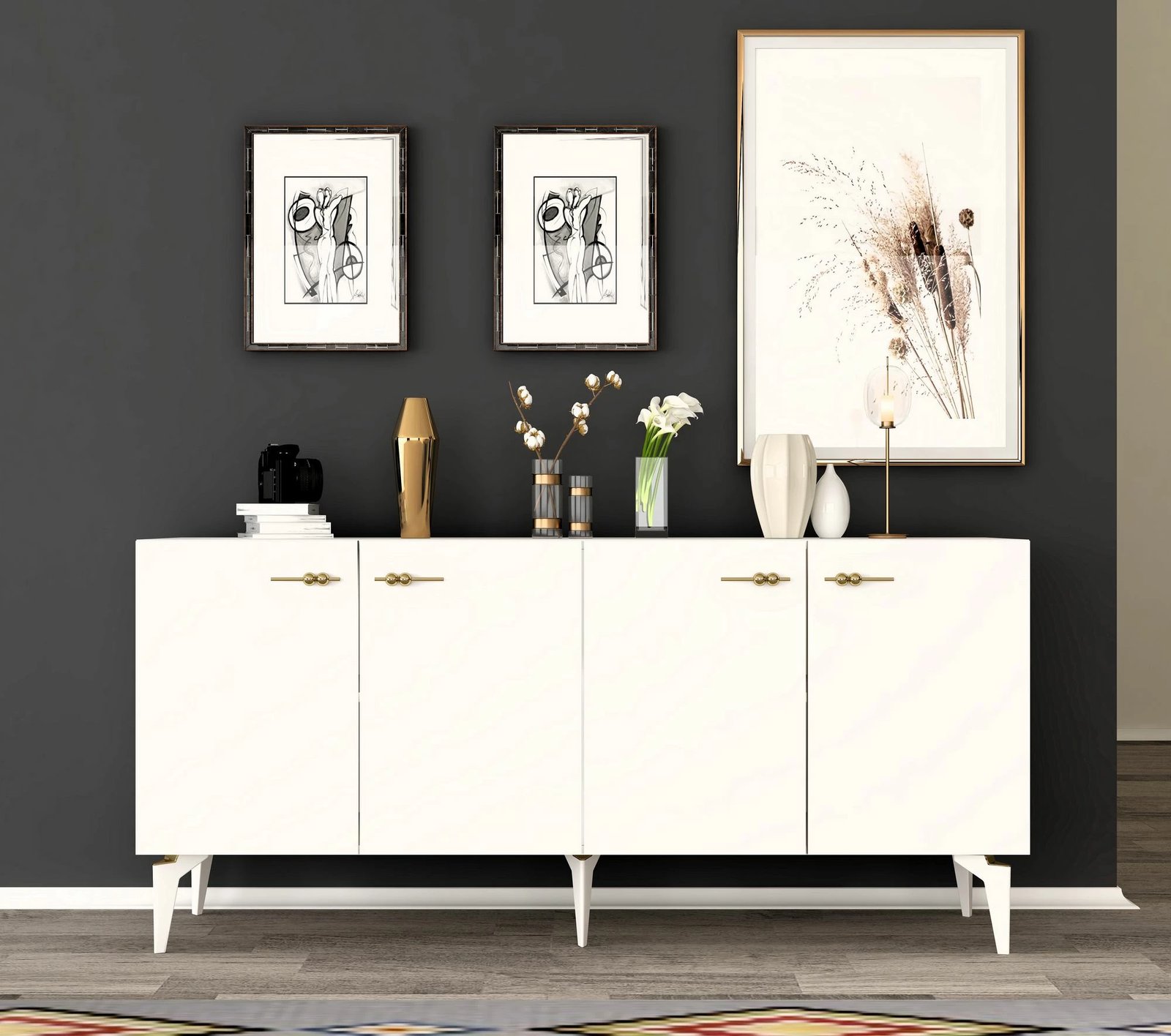 Konsolë Skye Decor, Rüya, e bardhë