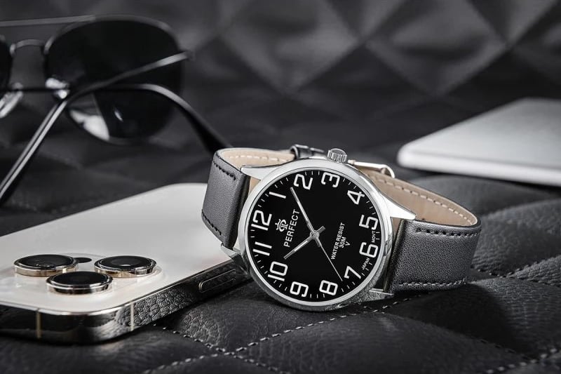 Orë dore për meshkuj PERFECT GXB452-05, e zezë