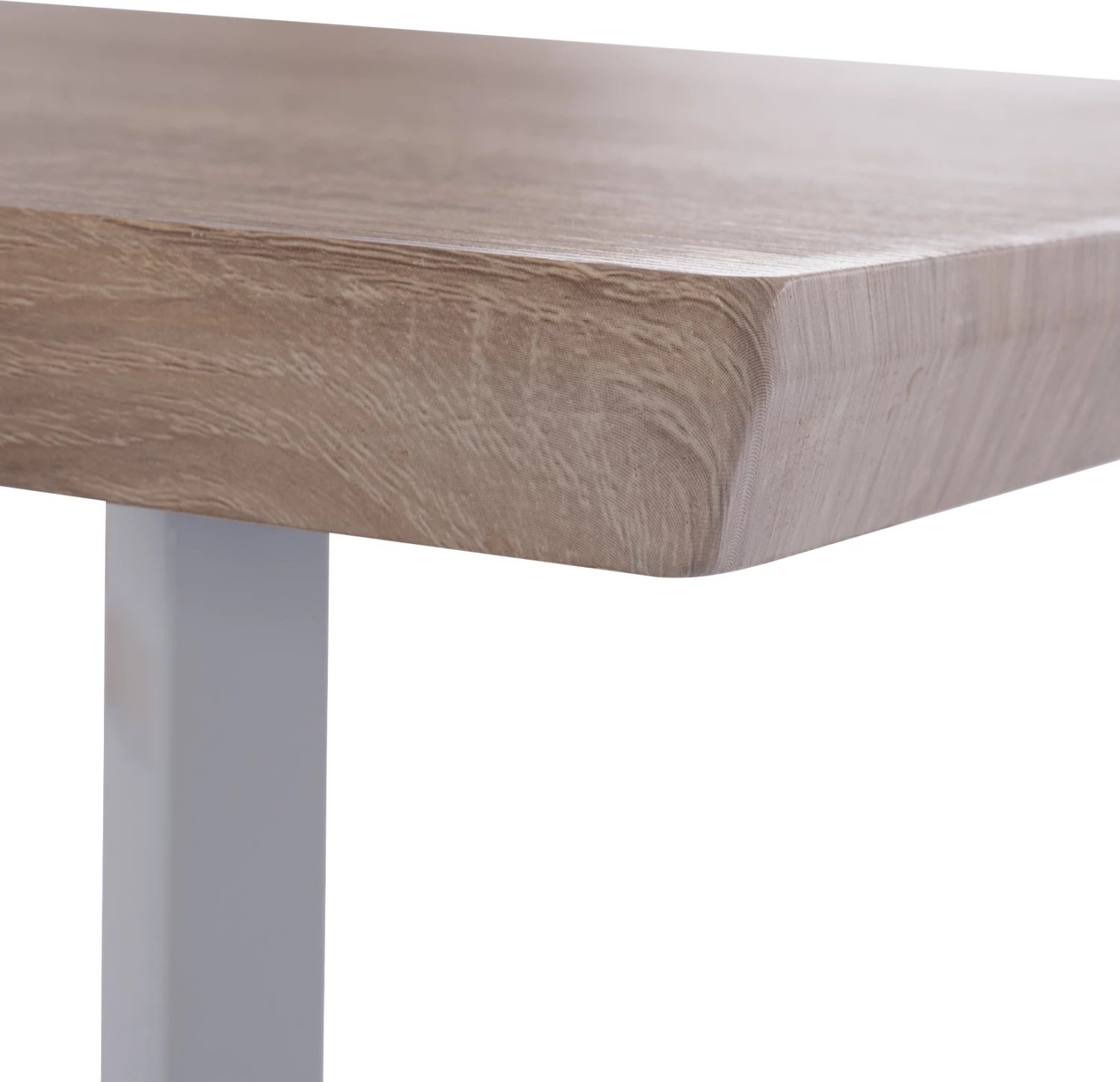 Tavolinë ngrënieje OFIRA, 140x80, ngjyrë sonama, këmbë të bardha, FH8374.02