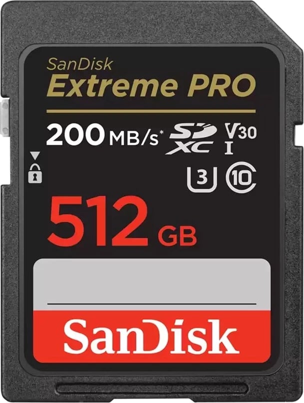 Kartë Kujtese SanDisk Extreme PRO 512 GB SDXC Class 10, e Zezë