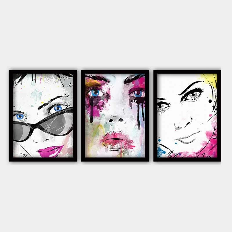 Pikturë dekorative me kornizë (3 copë), Wallity, 3SC_3848730_3545