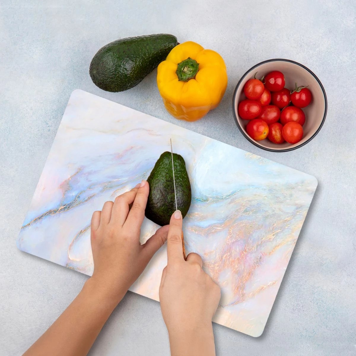 Dërrasë prerëse Hermia, qelq i temperuar, shumëngjyrëshe, Ckt12 - 3040, 30x40cm