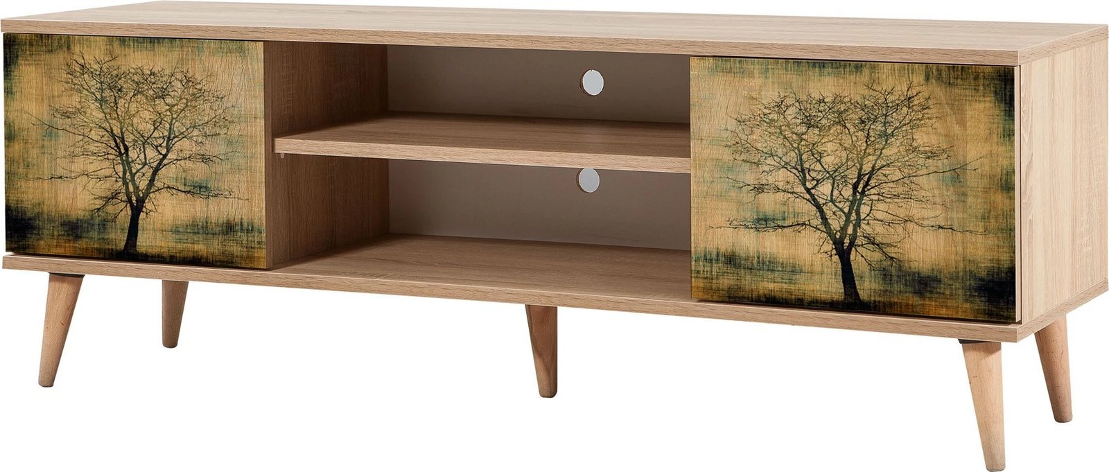 Komodë TV Truva, ngjyrë lisi Sonoma, 140x50x40cm