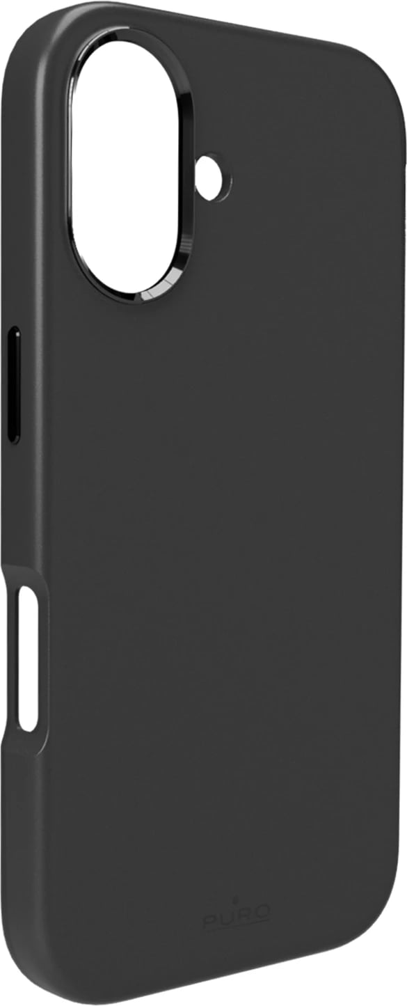 Mbështjellës Puro Icon Mag Pro MagSafe për iPhone 16 Plus, Silikon, Zi