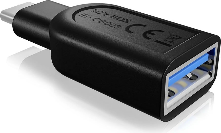 Adapter USB-C në USB-A ICY BOX IB-CB003, 5 Gbit/s, i zi