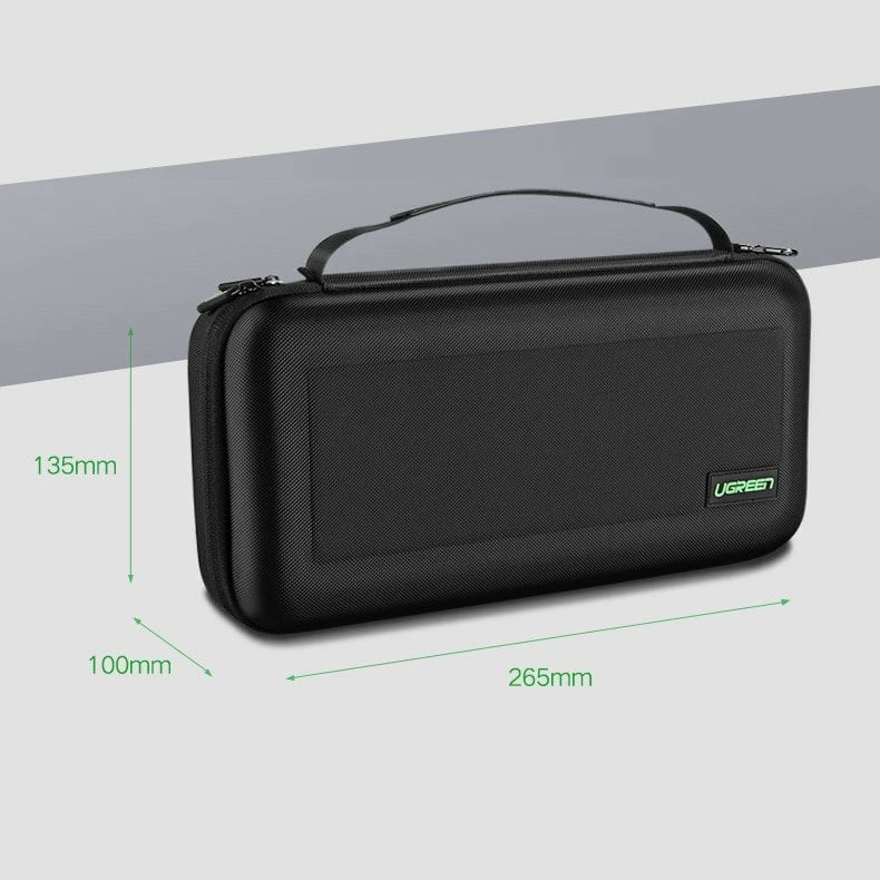 Kasë Ugreen për Nintendo Switch dhe aksesorë, S, 26.5 x 10 x 13.5 cm, e zezë