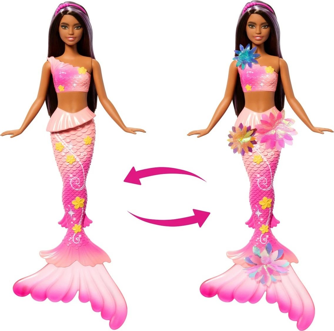 Kukull Barbie Mattel Blooming Flowers, sirenë, JDM71/JDM73