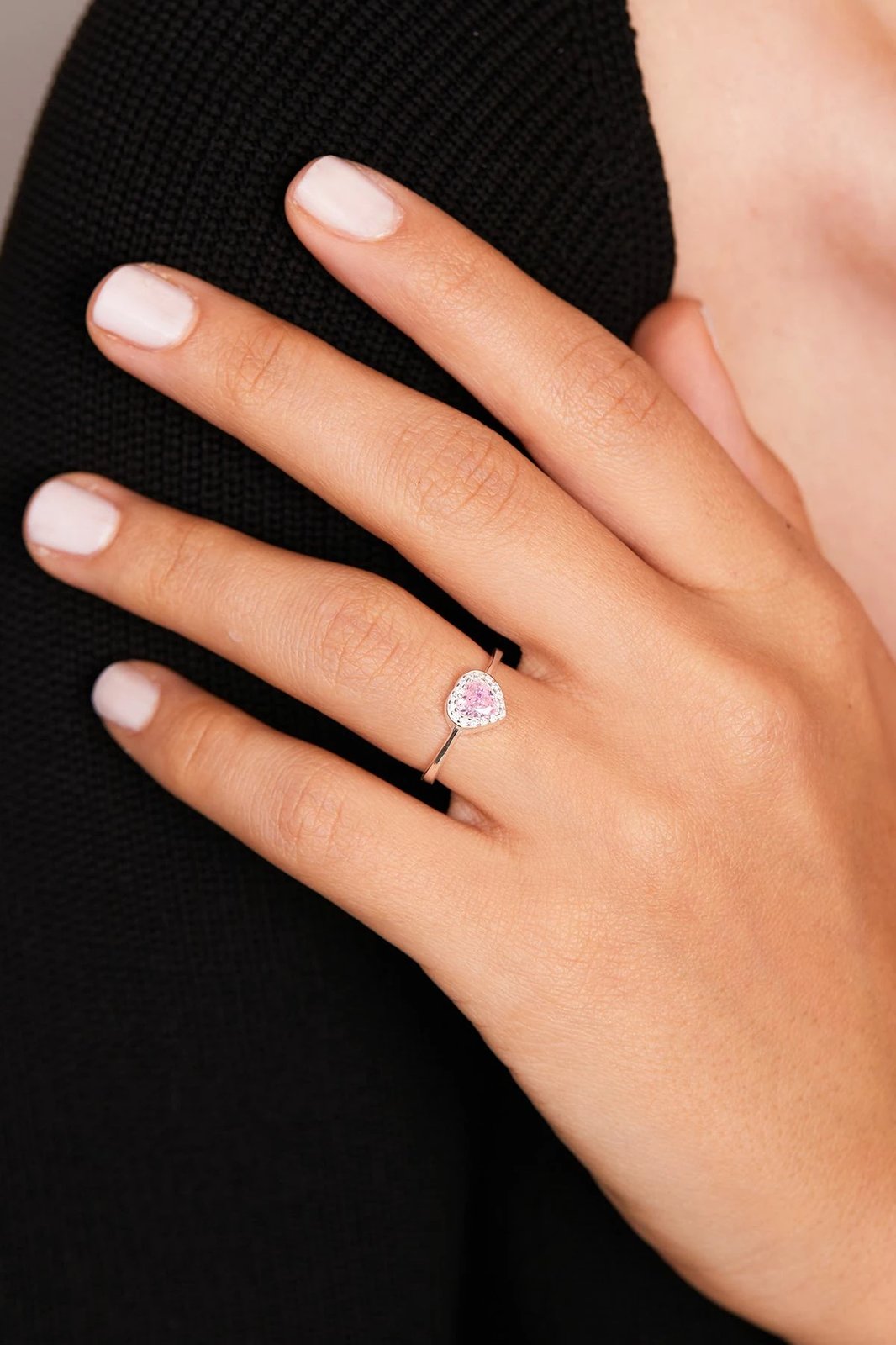 Unazë argjendi, ngjyrë rozë, Elika Silver, ELKAB92277Pembe