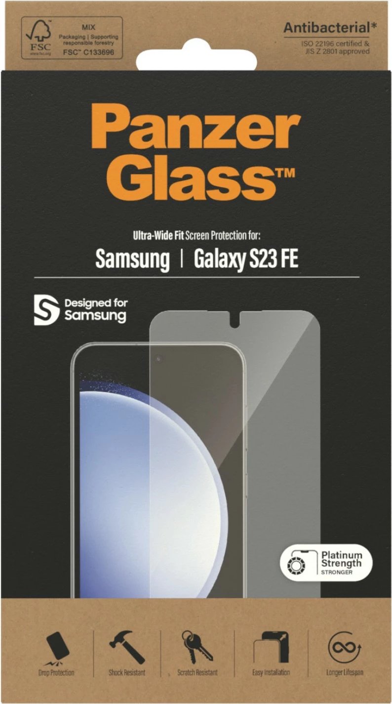 Mbrojtës ekrani PanzerGlass për Samsung Galaxy S23 FE, transparent