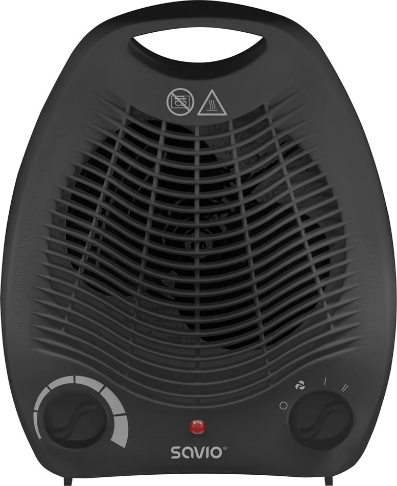 Ngrohës me ventilator, Savio, AD-02/B, 2000 W, 3 mënyra ajrimi, termostat, mbrojtje nga mbinxehja, i zi