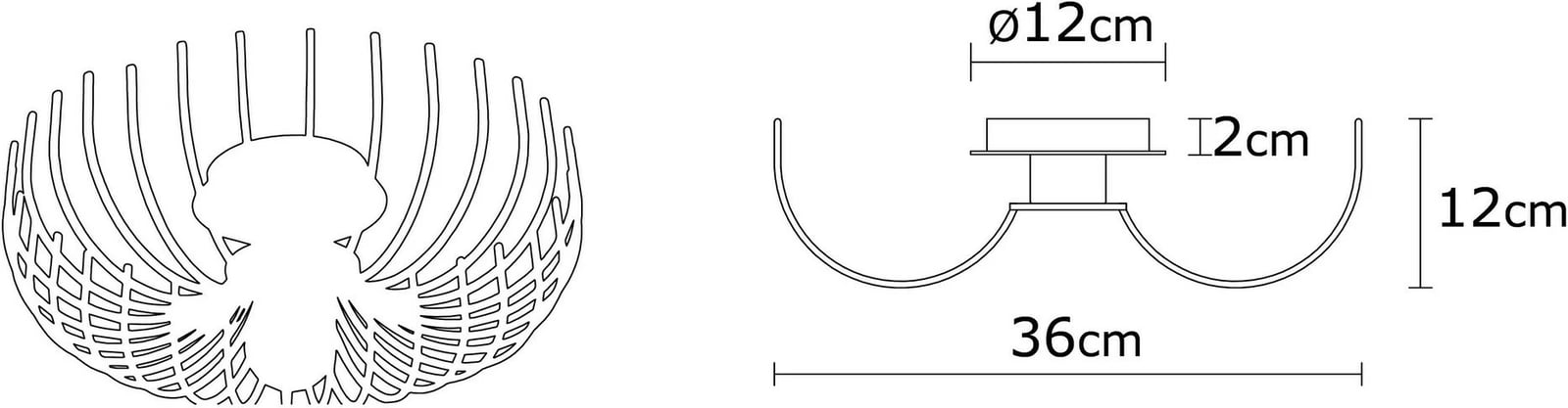 Llambë tavani Opviq, Aspendos - N-641, e zezë Llambë tavani Opviq, Aspendos - N-641, e zezë