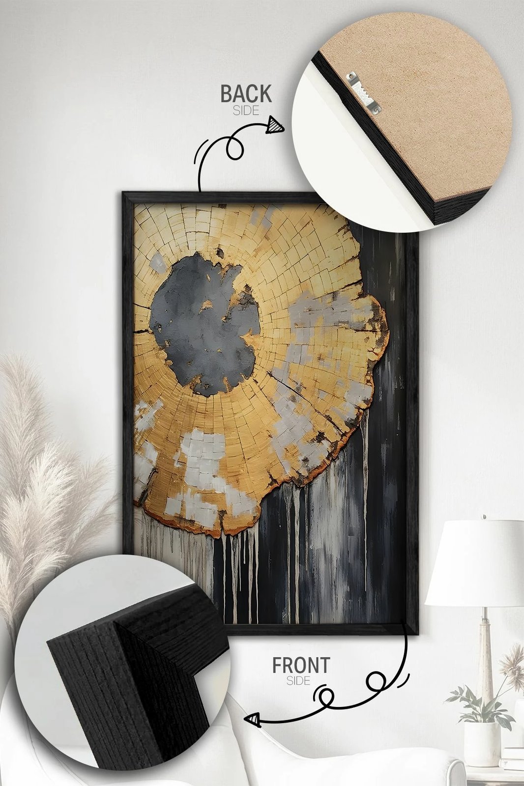 Set pikturash dekorative me kornizë, 3 copë, Wallity, Ersy3Syhcrv42