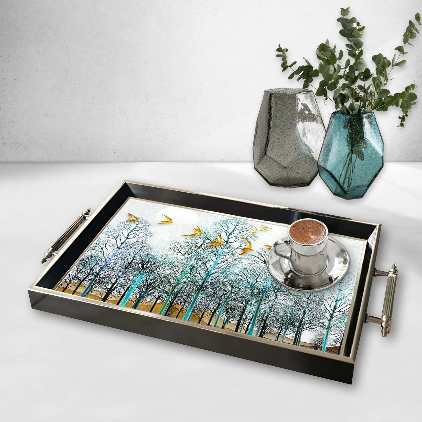 Tabaka qelqi me dizajn Aberto, TPG9940, shumëngjyrëshe