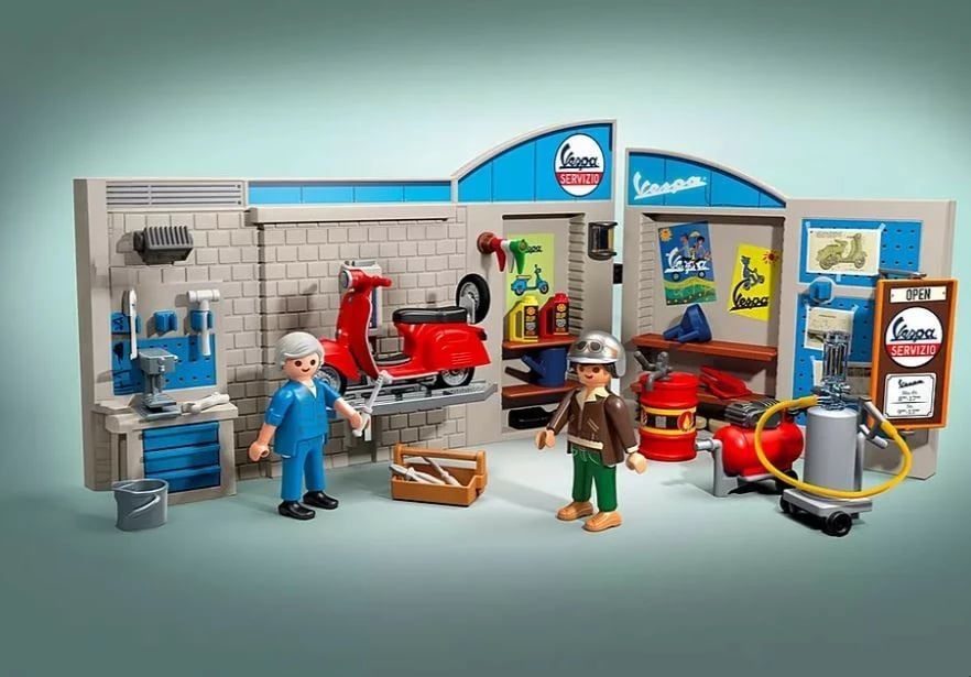 Set lodrash Playmobil Vespa Garage 71620 me 88 pjesë
