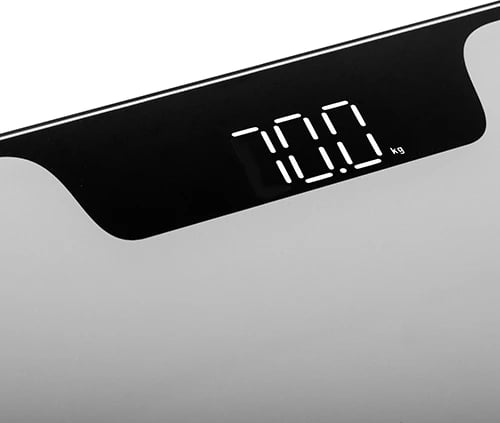 Peshore banjoje, Adler AD 8174, kapacitet 180 kg, ekran LED, xham i temperuar 6 mm, 30x30 cm, argjendtë