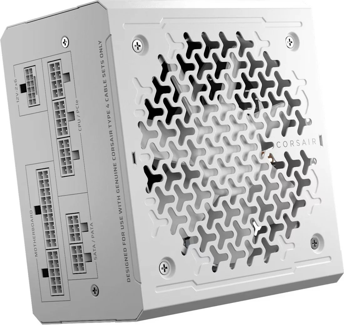 Kasë Corsair RM850e, 850 W, modular, ATX 3.1, e bardhë
