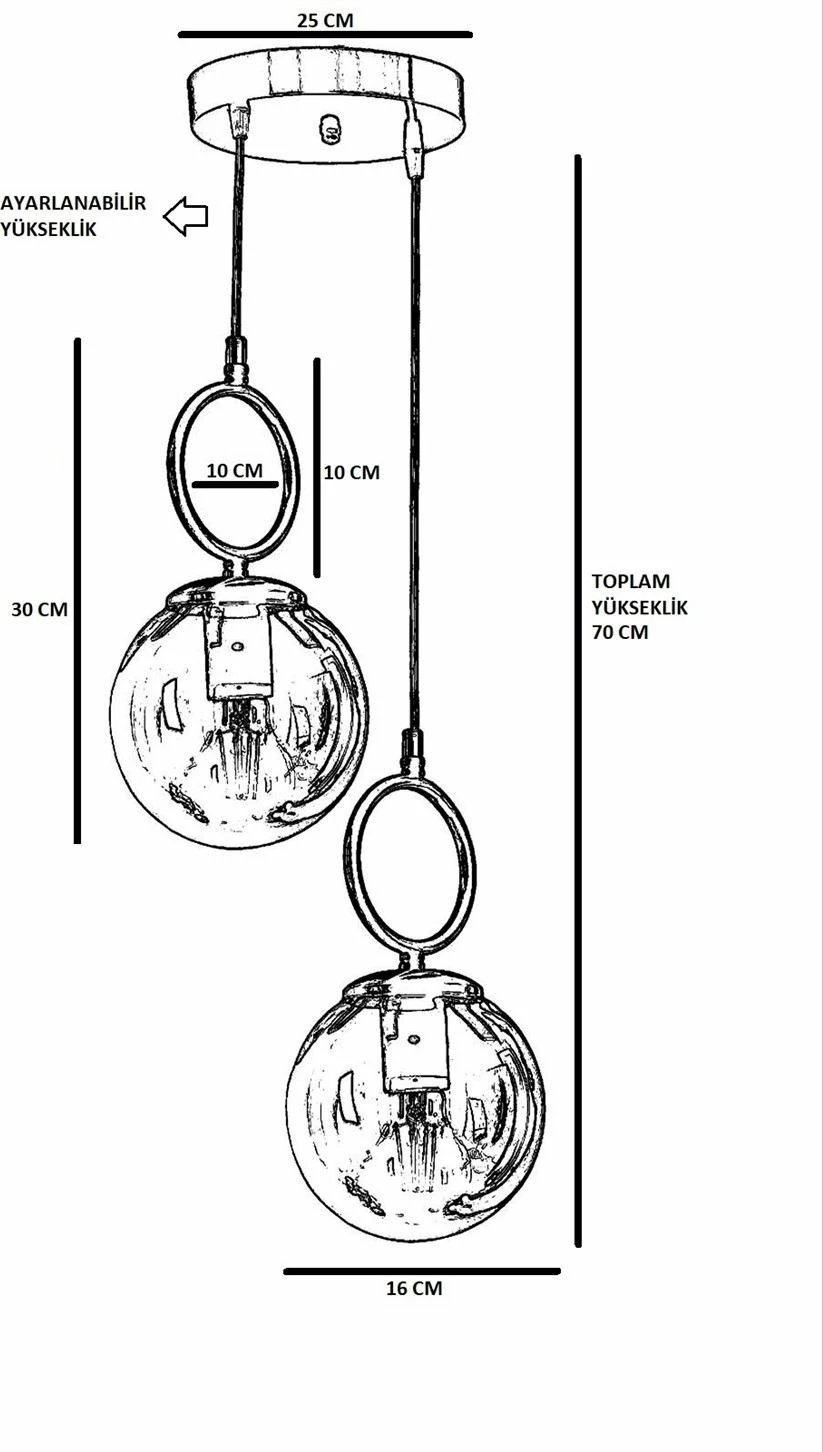 Llambë tavani Opviq Morino, 2 sfera, xham i bardhë, eskitme