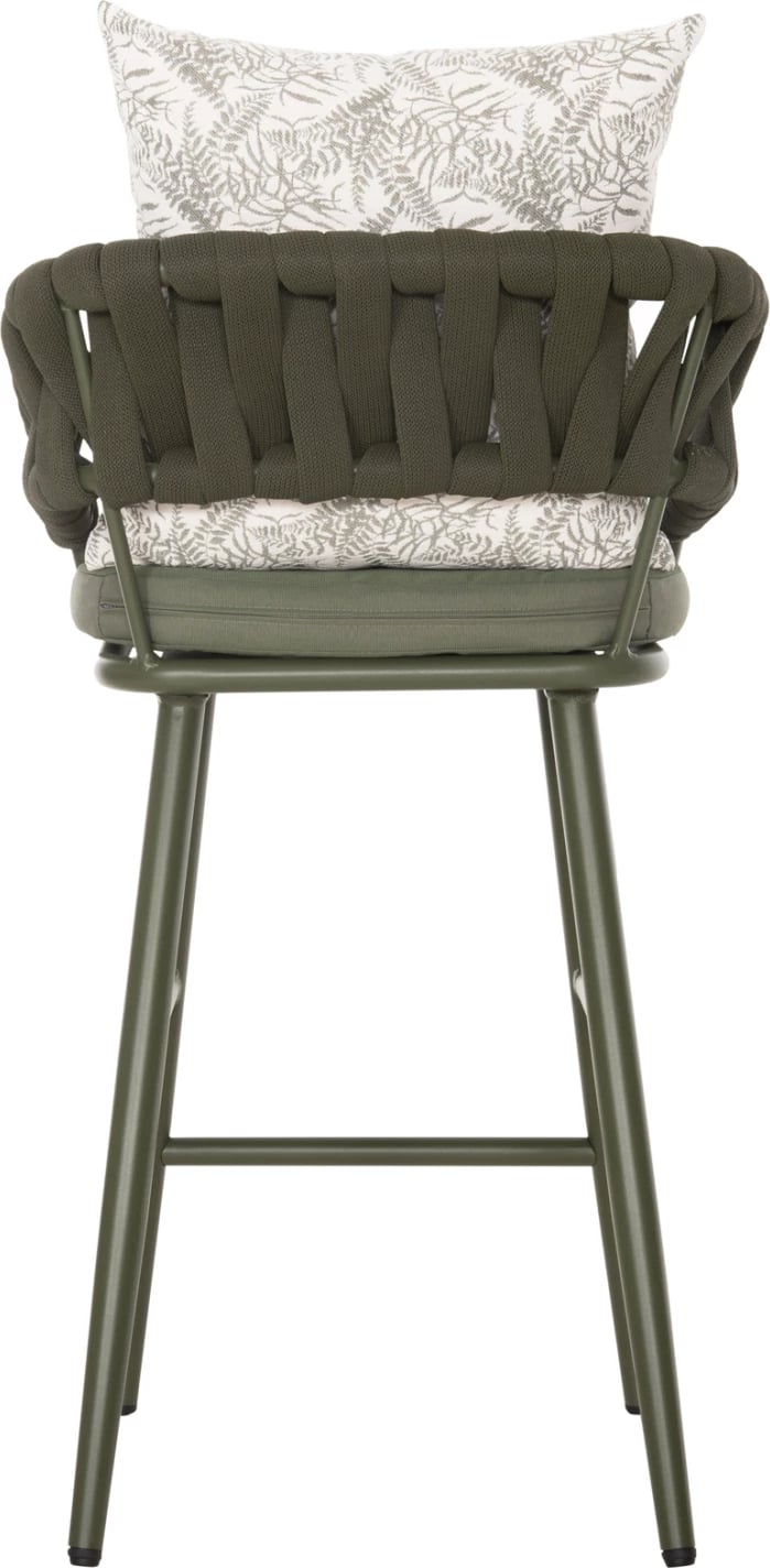 Karrige për bar alumini CAMDEN FH6142.09 jastëk shpine me dizajn print - ulli i errët 56x60x108Hcm