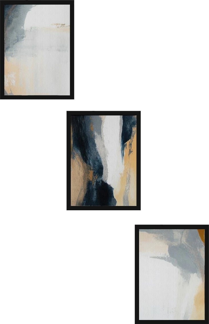 Pikturë dekorative me kornizë MDF (3 copë), Wallity, Huhu484S, 50x70cm