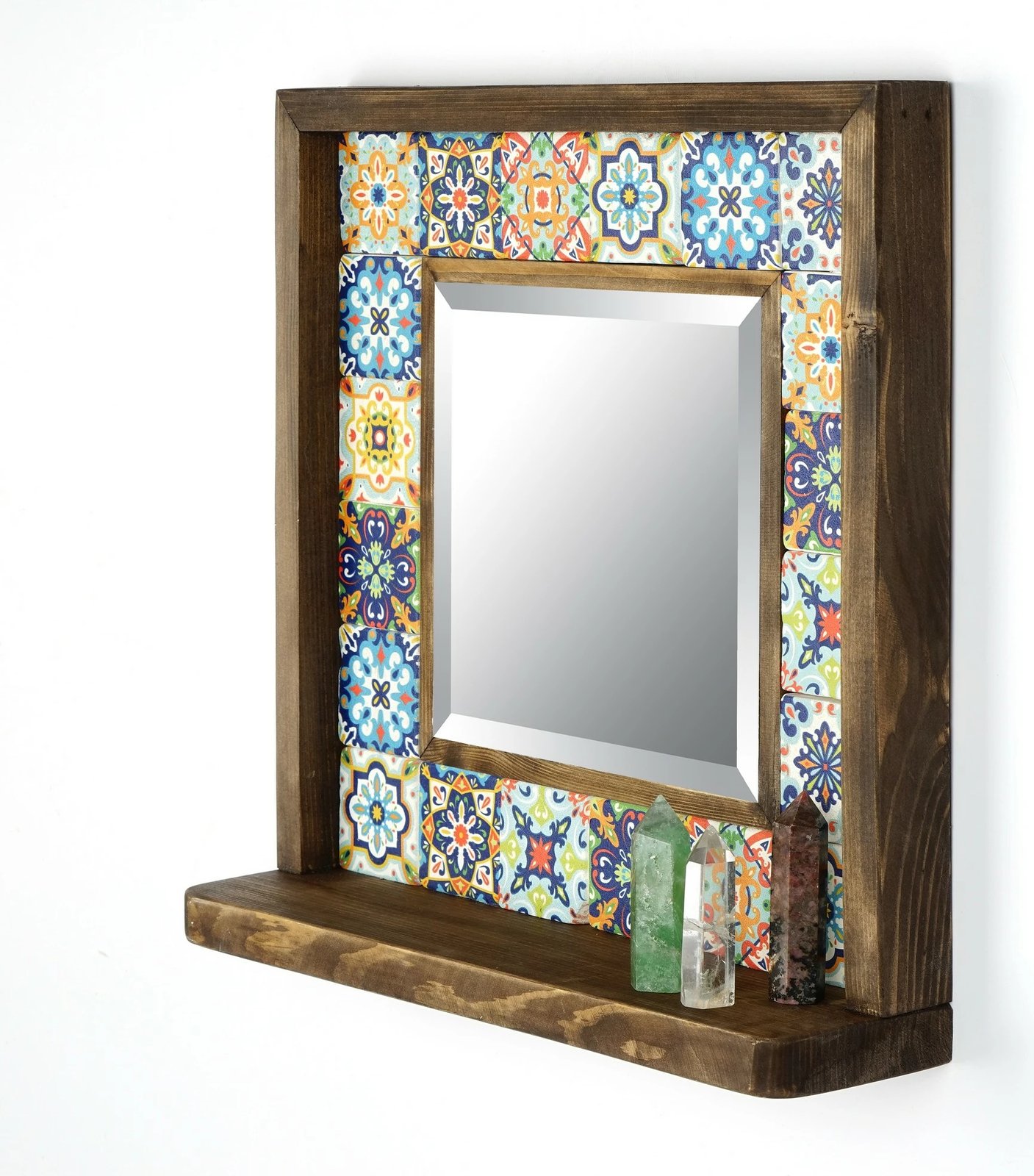 Pasqyrë Hanah Home, Sto016, kornizë druri pishe, shumëngjyrëshe