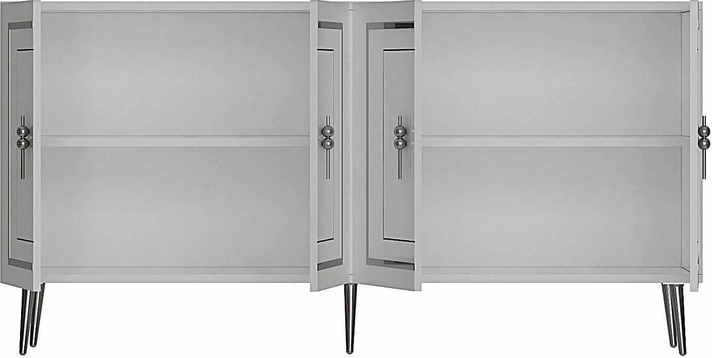 Konsol Skye Decor, Piero KB150, e bardhë, argjend