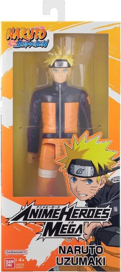Figurë aksioni Bandai Anime Heroes Mega Naruto Uzumaki, Portokalli