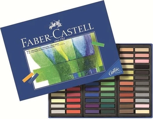 Set pastelë të butë Faber-Castell 128272, 72 ngjyra, multikolor