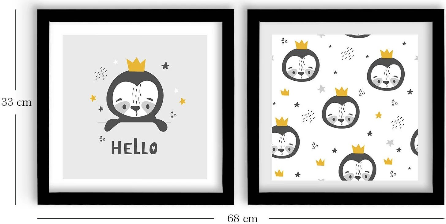 Pikturë dekorative me kornizë MDF (2 copë), Wallity, 2P3333SCT-017