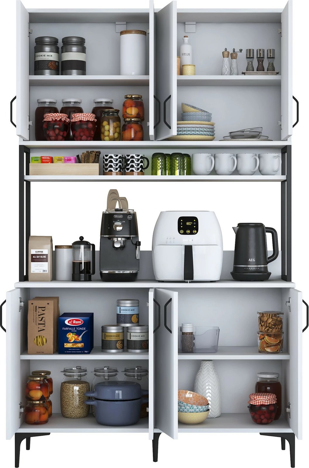 Dollap multifunksional, ngjyrë e bardhë, Skye Decor, JE173 - 3287