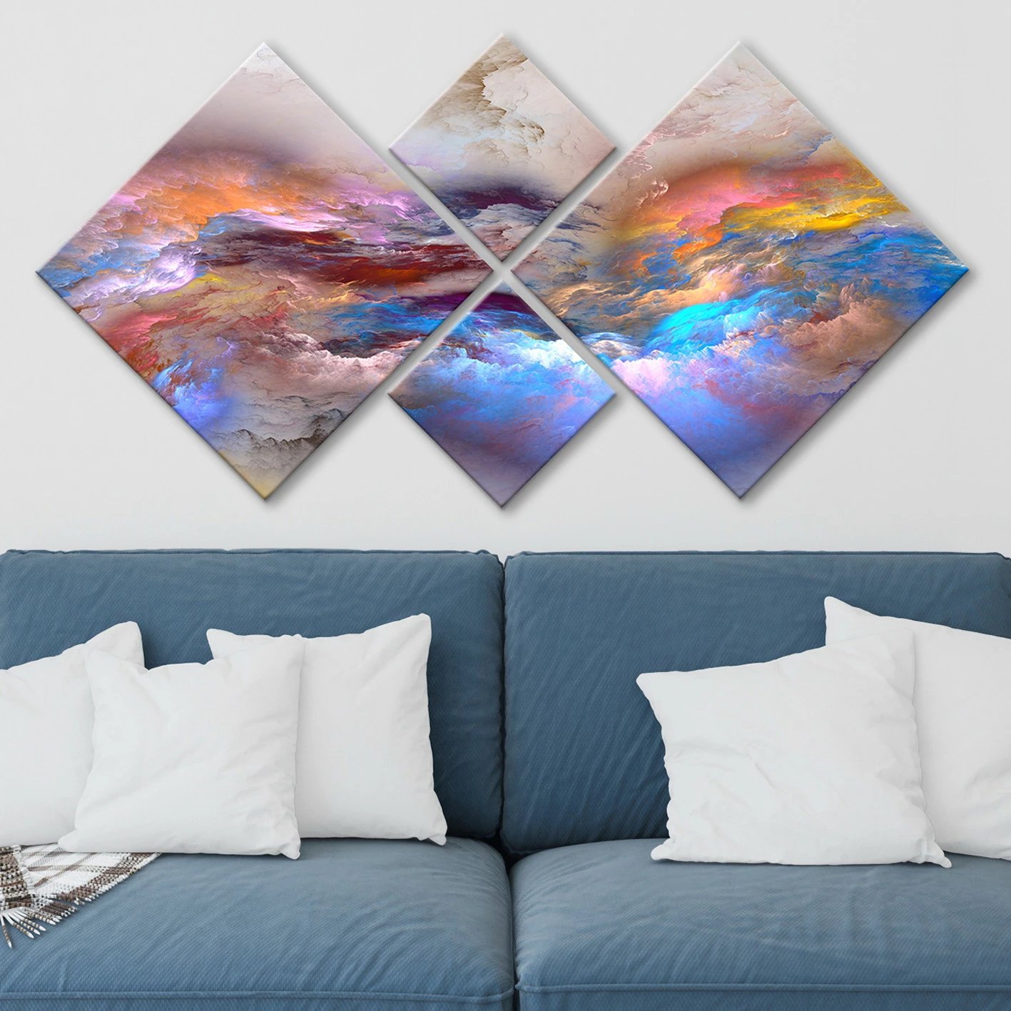 Pikturë dekorative MDF, shumëngjyrëshe, 4 copë, 4MDF298644545