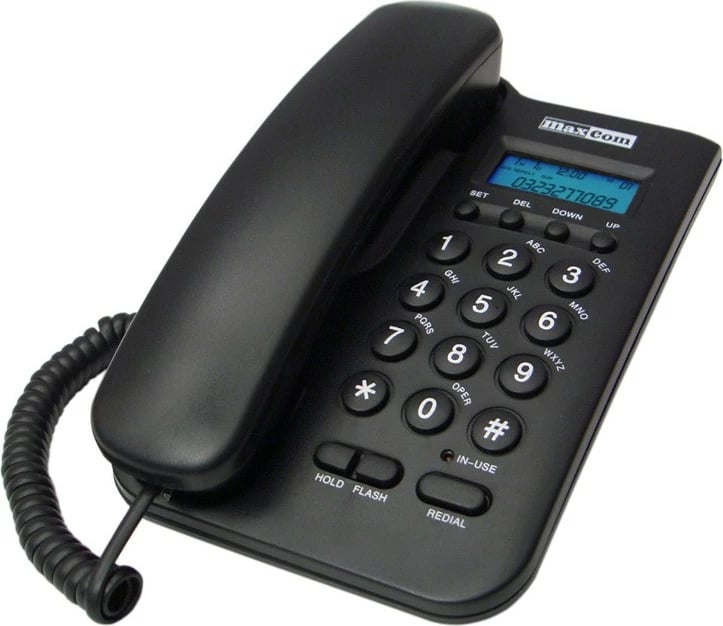 Telefon fiks Maxcom KXT100, me kabllo, i zi
