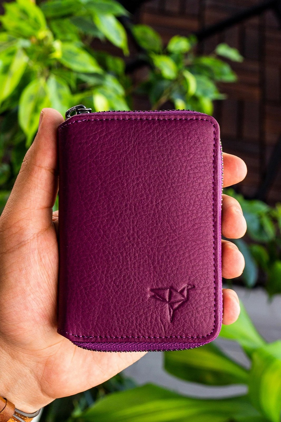 Mbajtës kartelash Zoozie Bags, zinxhir, ngjyrë damson