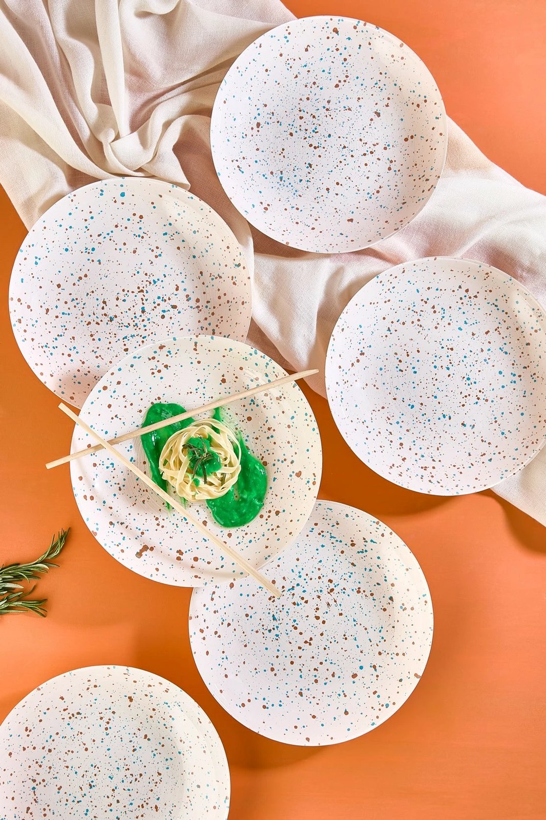 Set pjatash shërbimi (6 copë), Hermia, Punti, e bardhë