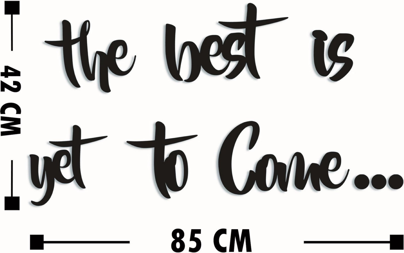 Aksesor dekorativ prej druri për mur, Wallity, The Best is Yet To Come