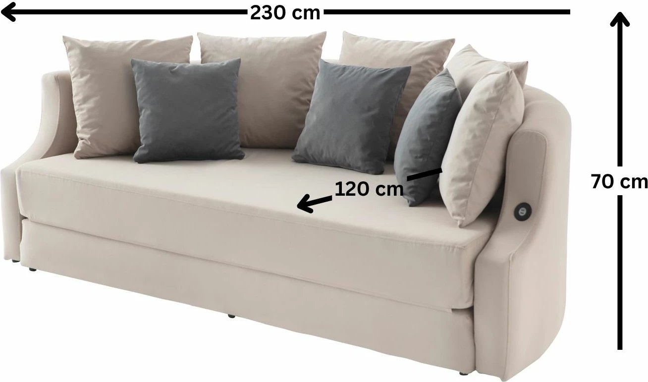 Divan-krevat 3 vendesh Atelier del Sofa, Letto, krem