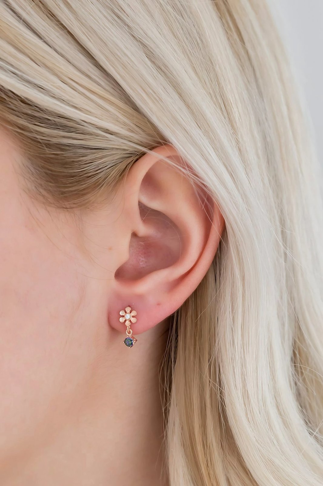 Vathë argjendi Jumeon, rozë gold dhe të zeza, NRZ99159