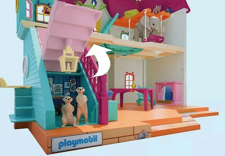 Set lodrash Playmobil Animals & Friends 71852 me shtëpi dhe kafshë, shumëngjyrësh, 162 pjesë