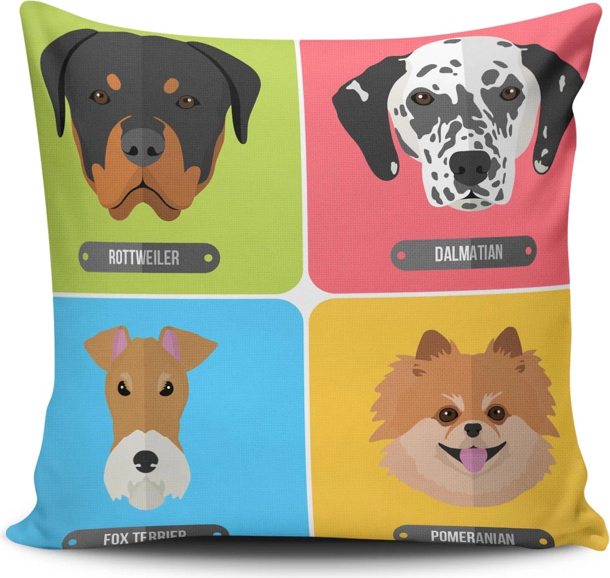 Jastëkë me mbulesë, dizajn Aberto, NKLF-402, shumëngjyrëshe, 43x43cm