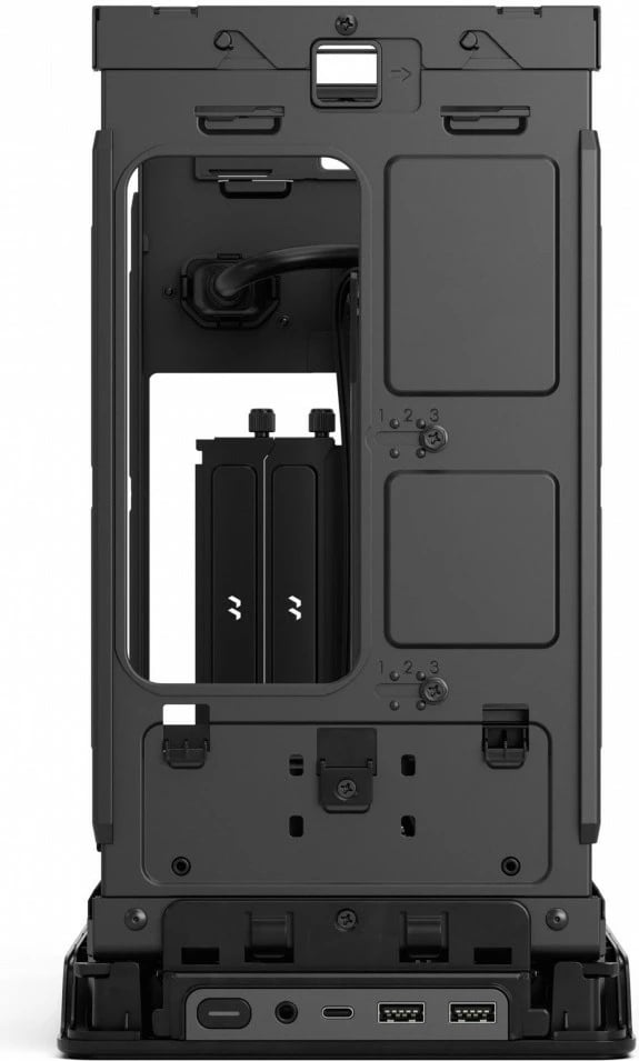 Kasë Fractal Design Era 2, Small Form Factor, ITX, Charcoal, panel druri
