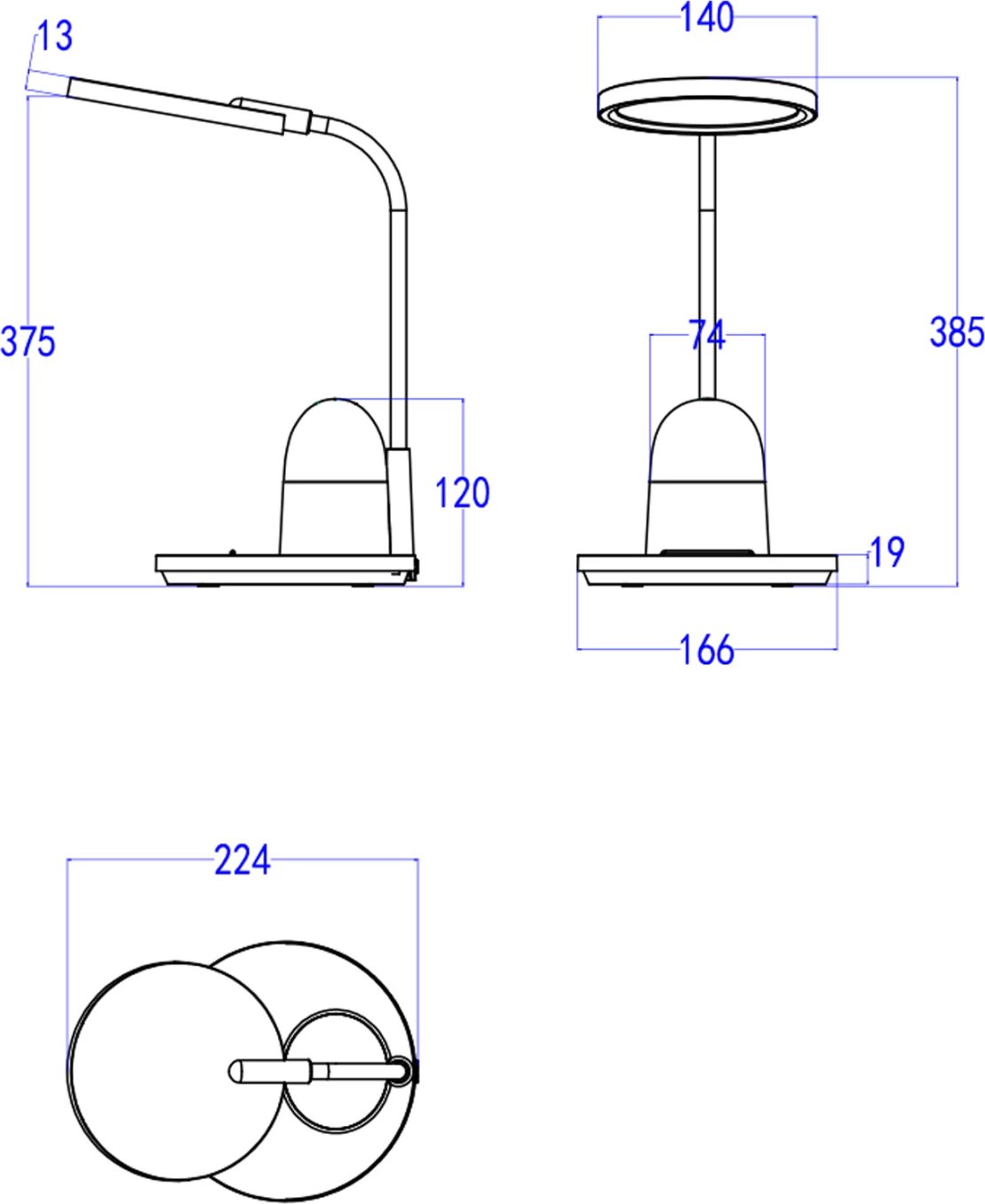 Llambë tavoline për fëmijë, figurë mace, LED, FH4449.01, e bardhë, ABS