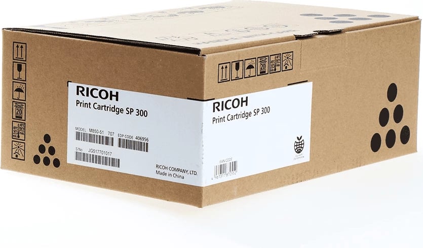 Toner, Ricoh, 406956 / SP 300, 1500 faqe, i zi