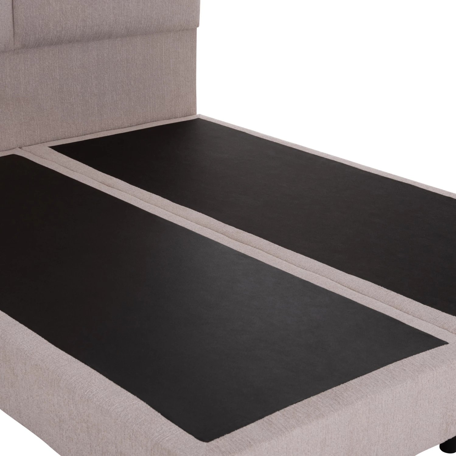 Krevat dopio MILO, material stof bezhë, për dyshek 160x200cm