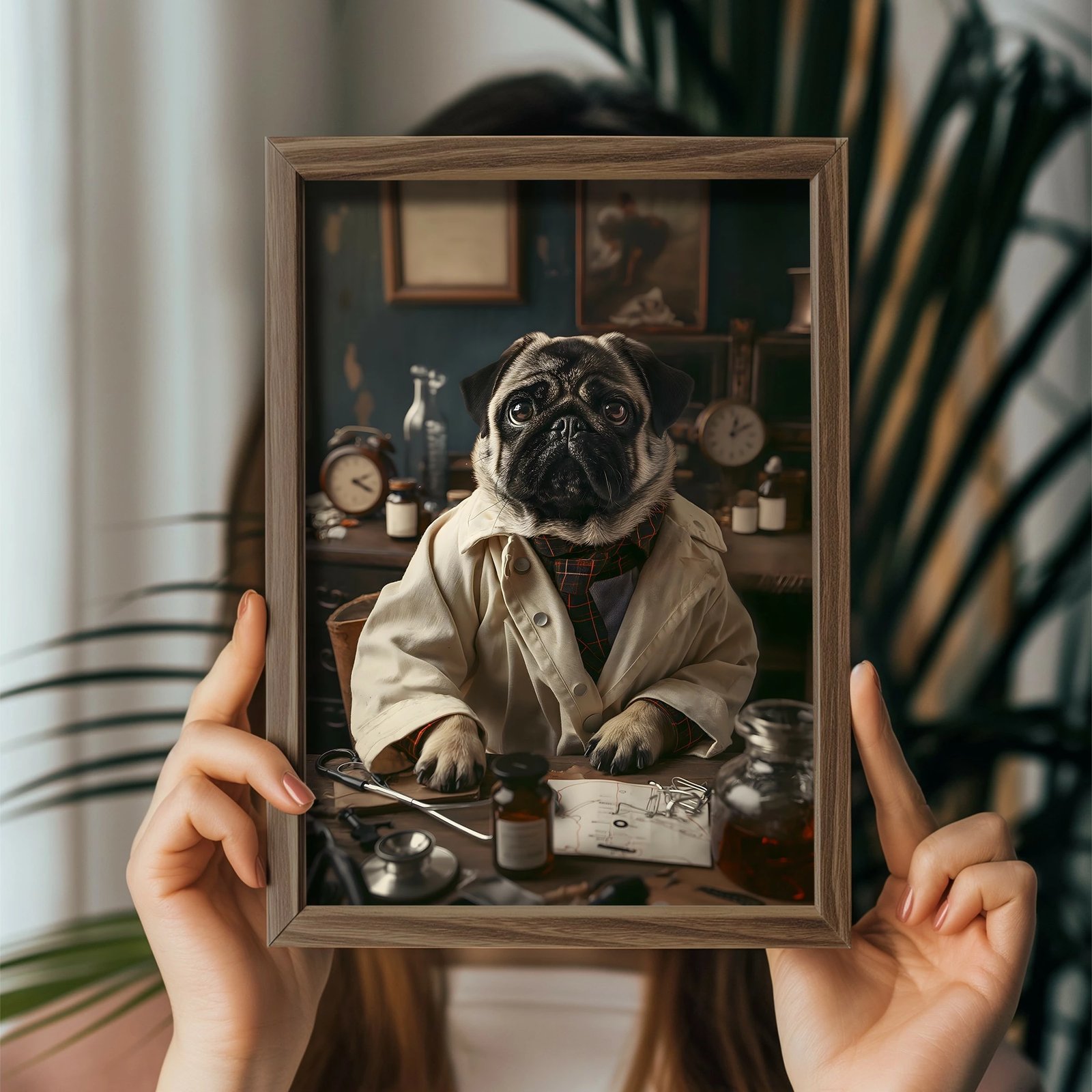 Pikturë dekorative me kornizë, MDF, shumëngjyrëshe, Wallity, GE135-L