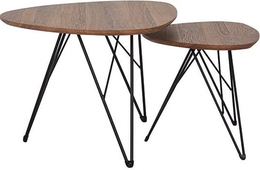 Tavolinë kafeje Nextdeco, dru, H45x90x60cm, ngjyrë kafe