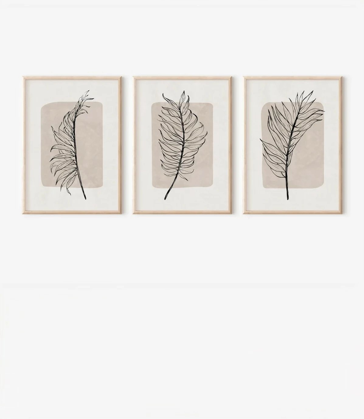 Set pikturash dekorative me kornizë, 3 pjesë, Wallity, 3Dartsohoset75