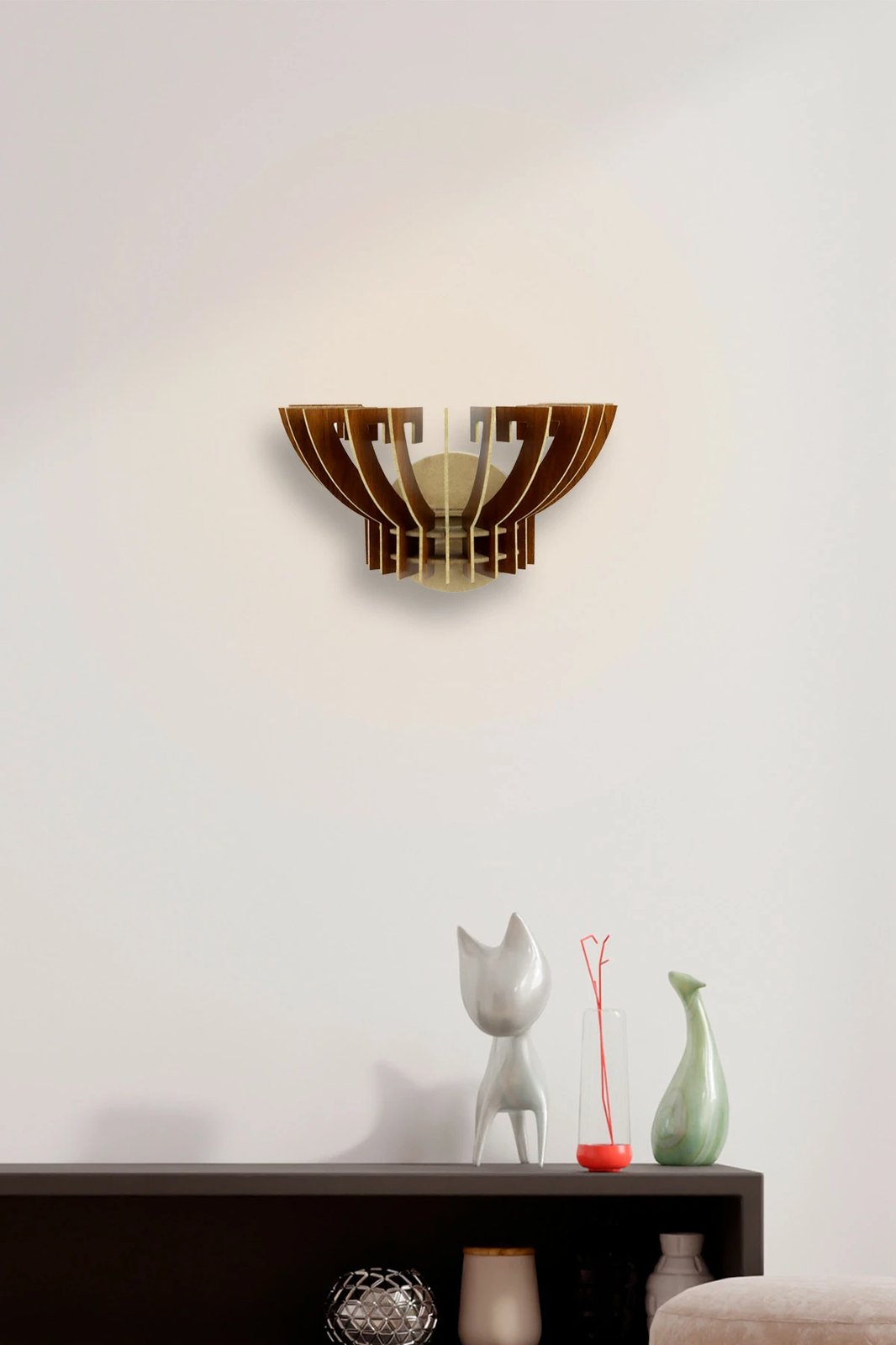 Llambë muri Opviq, ngjyrë arre, model 209-TK