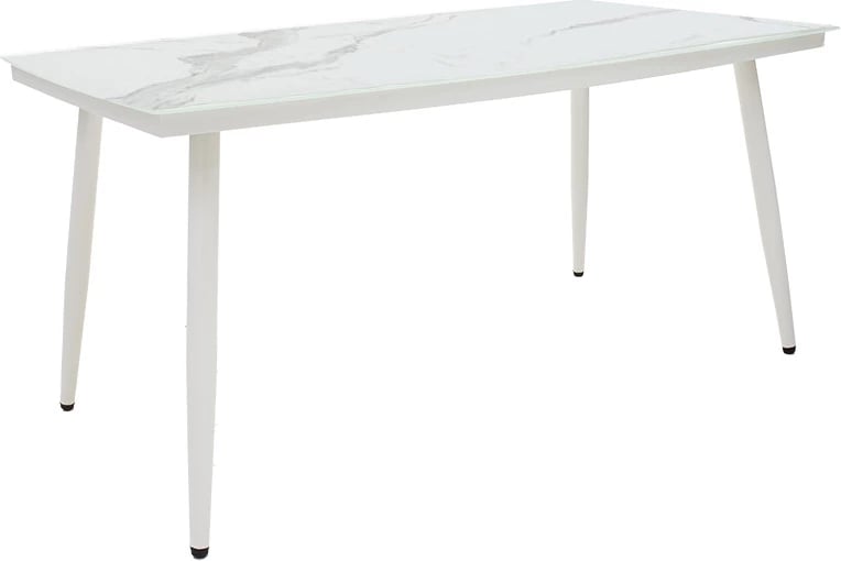 Tavolinë Zeren metalike, xham, 160x90x78cm