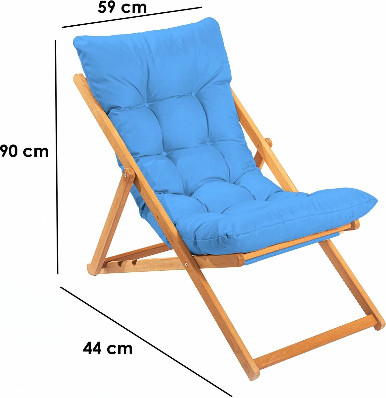 Karrige kopshti Hanah Home, My006, ngjyrë blu/natyrale