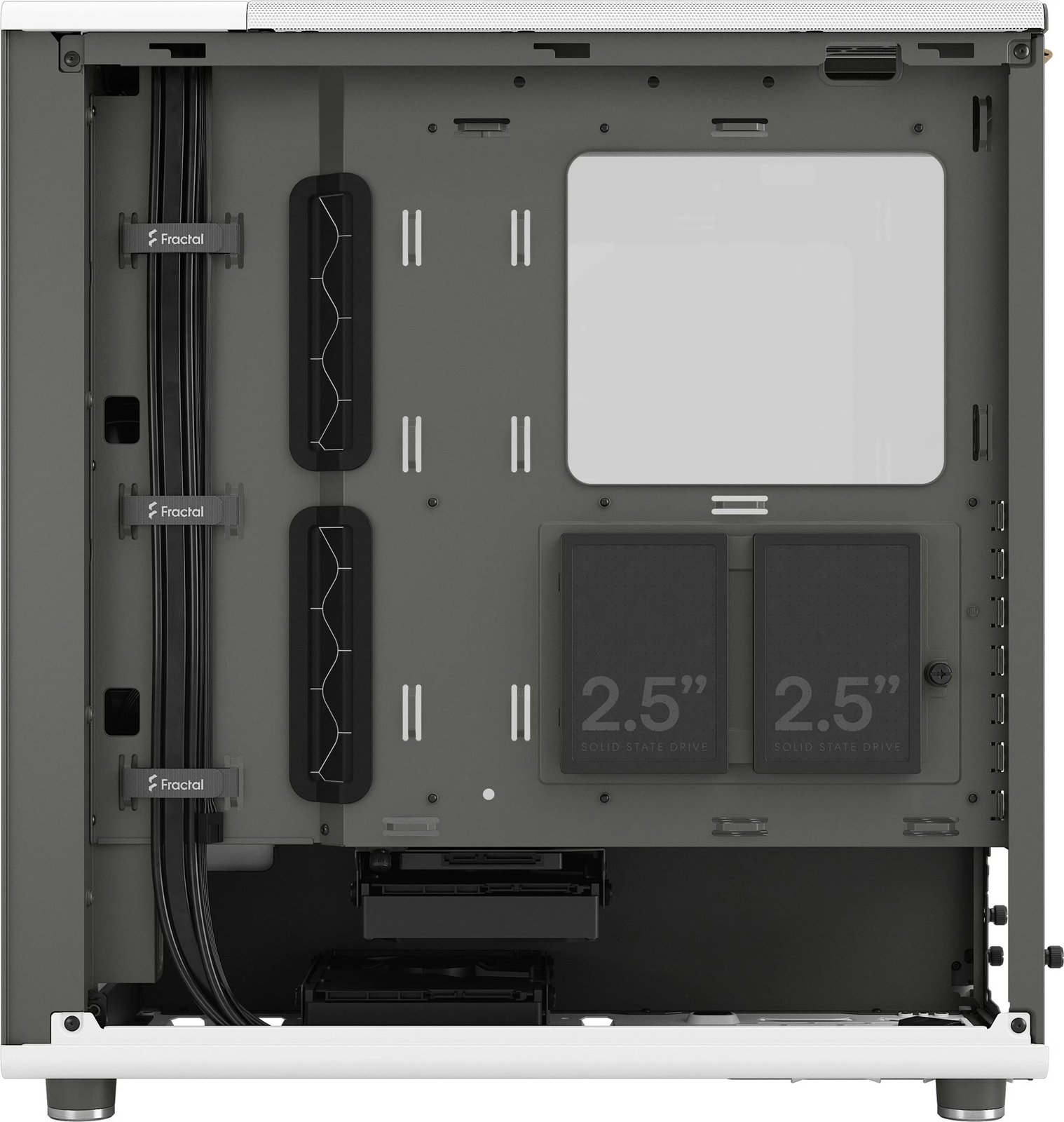 Kasë Fractal Design North Chalk White, Midi Tower, xham i kalitur Kasë Fractal Design North Chalk White, Midi Tower, xham i kalitur
