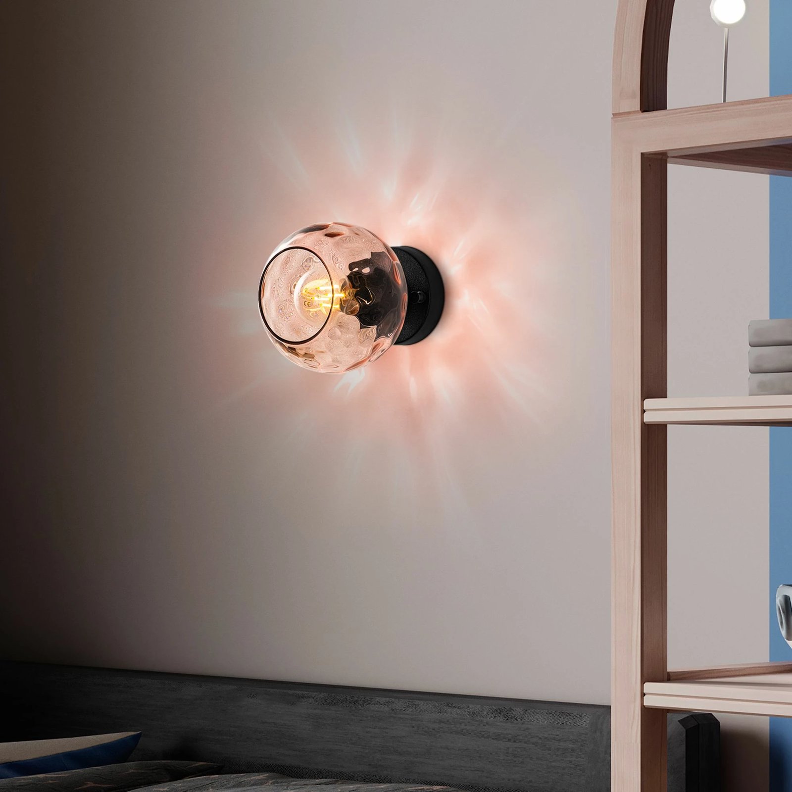 Llambë muri Opviq, Benek - 15 - 14393, rozë dhe e zezë